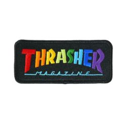 THRASHER PATCH スラッシャー ワッペン RAINBOW BLACK