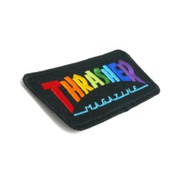 THRASHER PATCH スラッシャー ワッペン RAINBOW BLACK 1