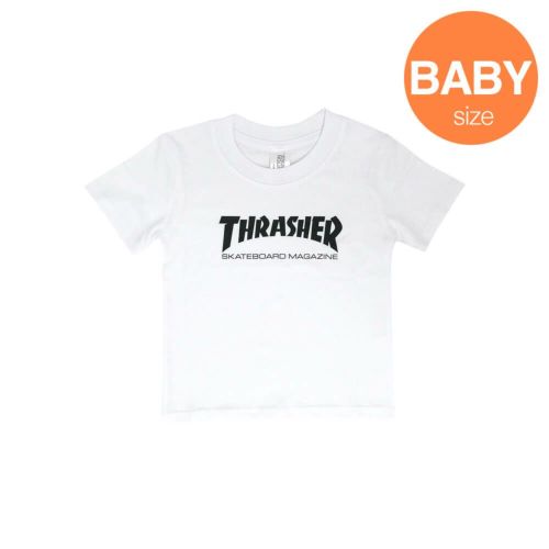 THRASHER T-SHIRT スラッシャー 幼児用Ｔシャツ INFANT THRASHER SKATE MAG（US企画） WHITE