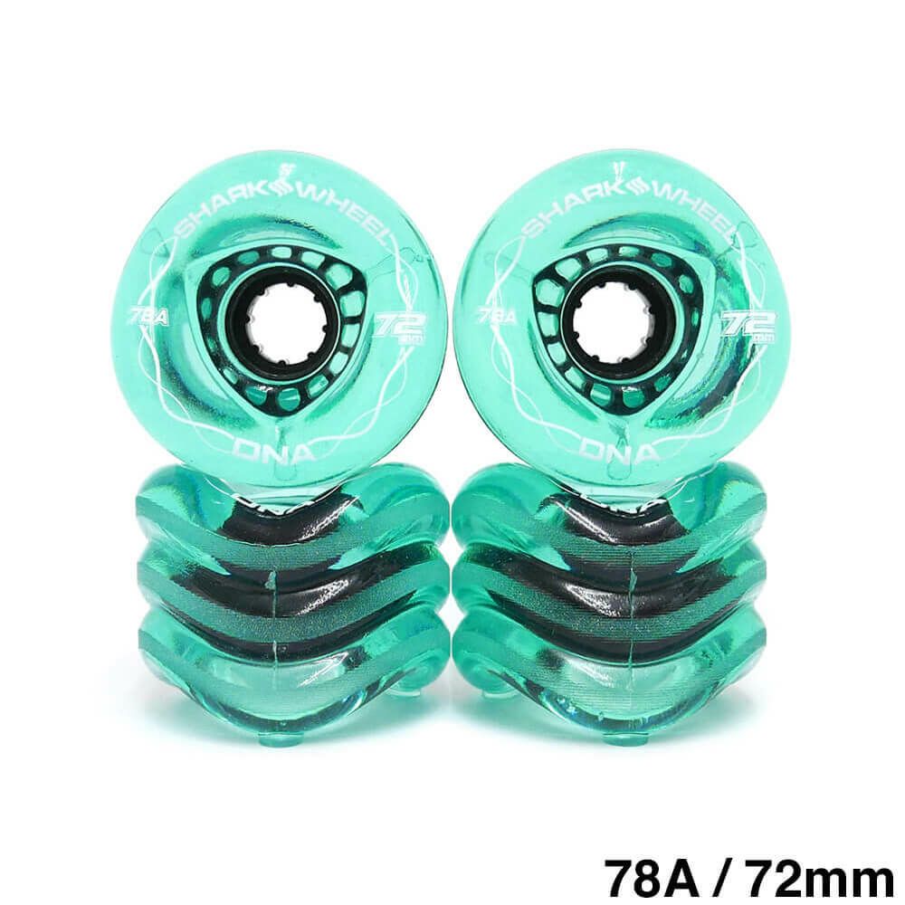 SHARK WHEEL シャークウィール ソフトウィール（クルーザー） DNA TRANSPARENT（78A） EMERALD 72mm