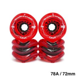 SHARK WHEEL シャークウィール ソフトウィール（クルーザー） DNA TRANSPARENT（78A） RED 72mm