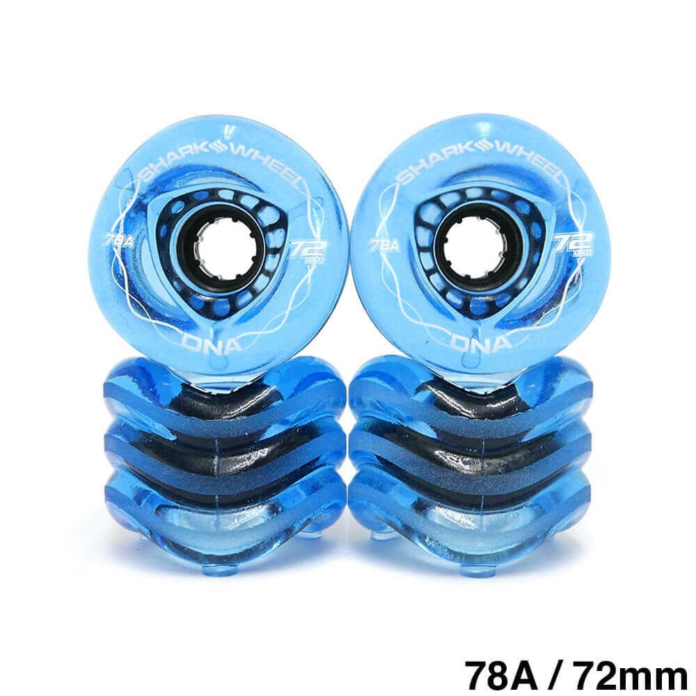 SHARK WHEEL シャークウィール ソフトウィール（クルーザー） DNA TRANSPARENT（78A） SAPPHIRE 72mm