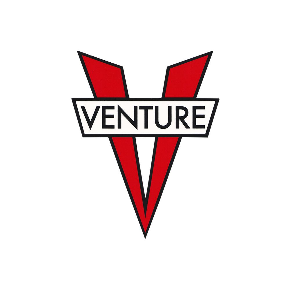 VENTURE STICKER ベンチャー ステッカー V DIE CUT SMALL RED