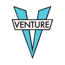 VENTURE STICKER ベンチャー ステッカー V DIE CUT MEDIUM LIGHT BLUE