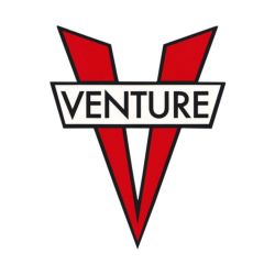 VENTURE STICKER ベンチャー ステッカー V DIE CUT MEDIUM RED