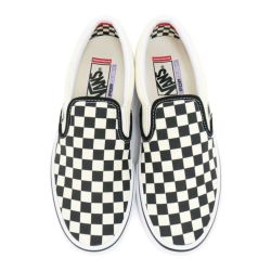 VANS SHOES バンズ シューズ スニーカー SKATE SLIP ON CHECKERBOARD 黒/オフホワイト BLACK/OFF WHITE（US企画）-1