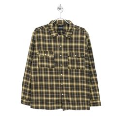 THEORIES LONG SLEEVE セオリーズ 長袖シャツ FLANNEL MECHANICS BROWN