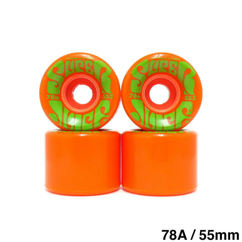 OJ WHEEL オージェー ソフトウィール（クルーザー） MINI SUPER JUICE オレンジ/緑 55mm