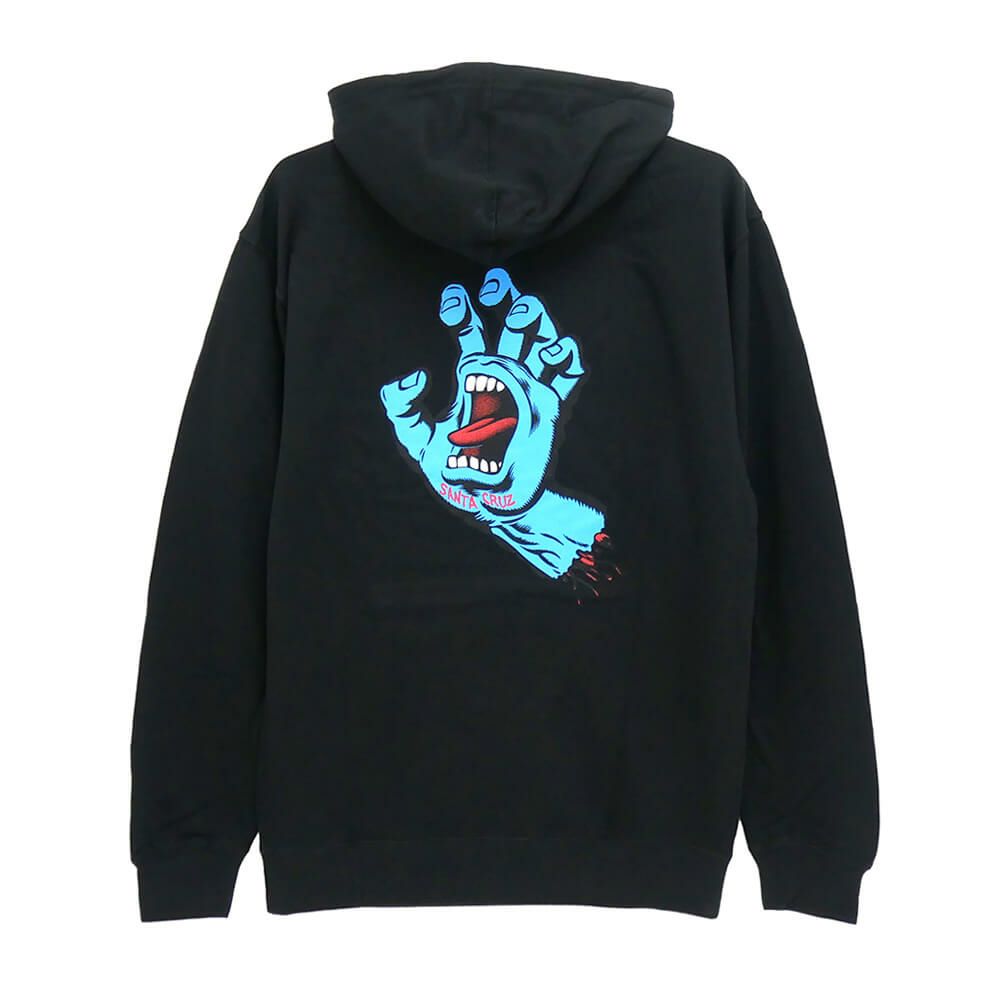 SANTA CRUZ HOOD サンタクルーズ パーカー SCREAMING HAND BLACK  