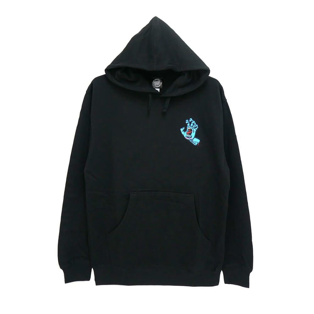 SANTA CRUZ HOOD サンタクルーズ パーカー SCREAMING HAND BLACK 
