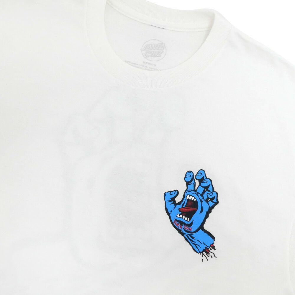 SANTA CRUZ T-SHIRT サンタクルーズ Tシャツ SCREAMING HAND WHITE 2