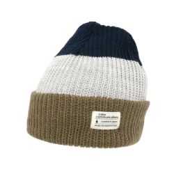 COLOR COMMUNICATIONS KNITCAP カラーコミュニケーションズ ニットキャップ COTTON TAG 3 TONE CUFF DARK NAVY 1