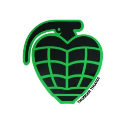 THUNDER STICKER サンダー ステッカー GRENADE DIECUT MEDIUM BLACK/GREEN スケートボード スケボー