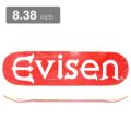 EVISEN DECK エビセン デッキ TEAM EVI-LOGO RED 8.38 スケートボード スケボー
