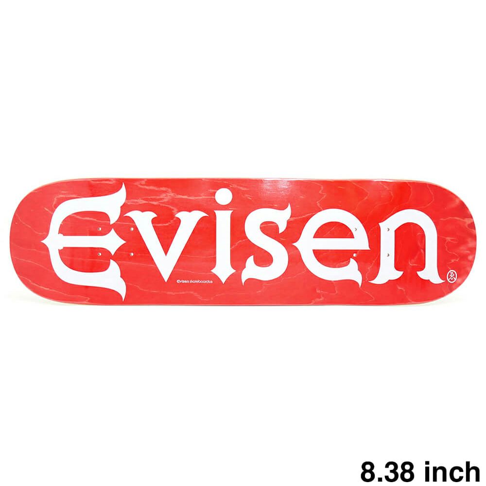 EVISEN DECK エビセン デッキ TEAM EVI-LOGO RED 8.38 スケートボード スケボー