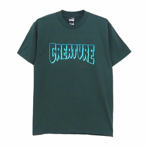CREATURE T-SHIRT クリーチャー Tシャツ LOGO OUTLINE FOREST GREEN スケートボード スケボー