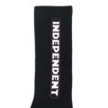 INDEPENDENT SOCKS インディペンデント ソックス 靴下 BAR LOGO CREW BLACK スケートボード スケボー 4