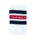POLAR SOCKS ポーラー ソックス 靴下 FAT STRIPE WHITE/NAVY/RED スケートボード スケボー 4