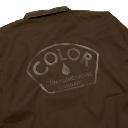 COLOR COMMUNICATIONS JACKET カラーコミュニケーションズ ジャケット DESIGN DEPT PATCH COACHS BROWN スケートボード スケボー 3