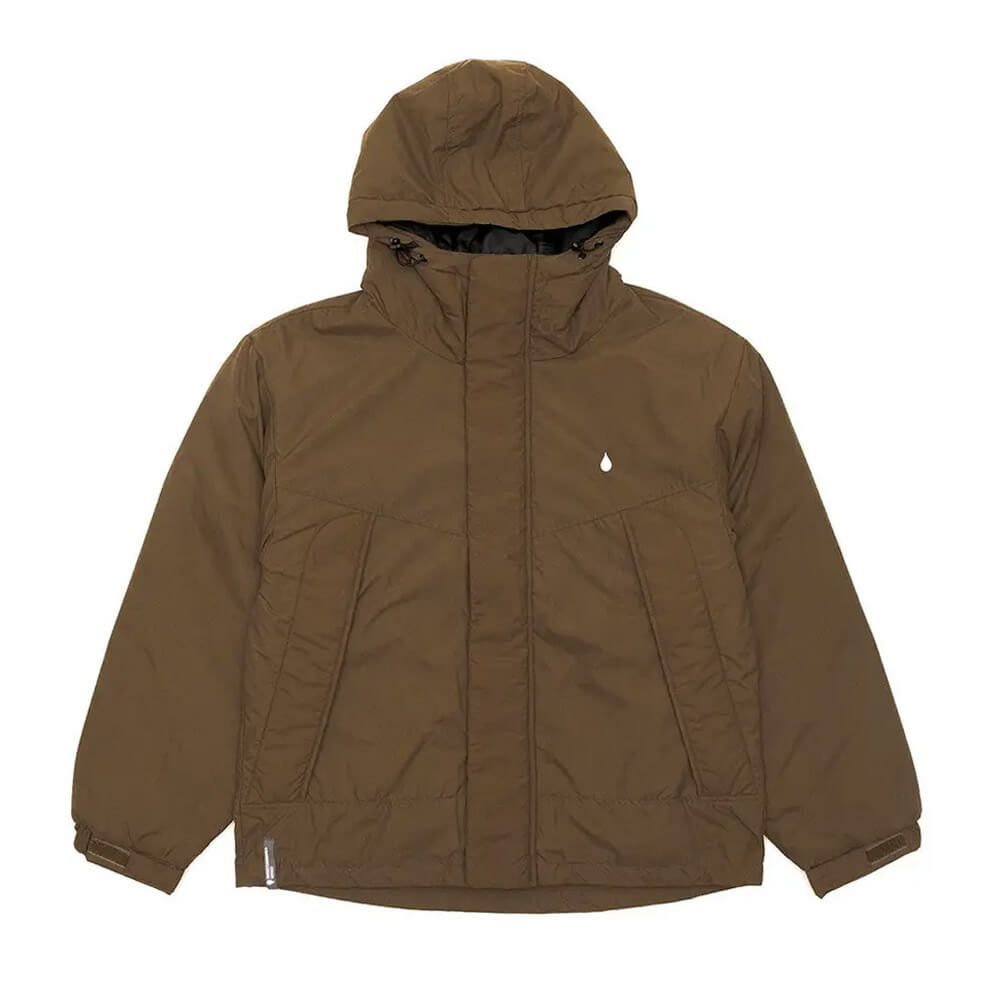 COLOR COMMUNICATIONS JACKET カラーコミュニケーションズ ジャケット DRIP EMB PUFFY BROWN スケートボード スケボー