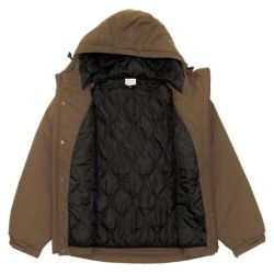 COLOR COMMUNICATIONS JACKET カラーコミュニケーションズ ジャケット DRIP EMB PUFFY BROWN スケートボード スケボー 5