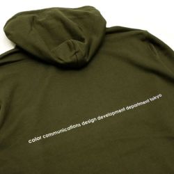 COLOR COMMUNICATIONS HOOD カラーコミュニケーションズ パーカー CPPLIQUE 2 OLIVE スケートボード スケボー 2