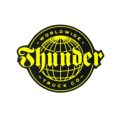 THUNDER STICKER サンダー ステッカー WORLD WIDE BLACK/YELLOW スケートボード スケボー