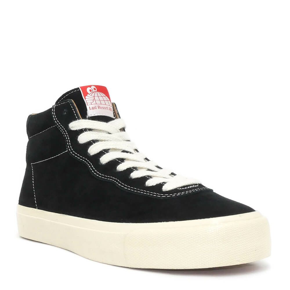 LAST RESORT AB SHOES ラストリゾートエービー シューズ スニーカー VM001 HI SUEDE 黒/白 BLACK/WHITE スケートボード スケボー