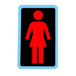 GIRL STICKER ガール ステッカー OG 6 INCH LIGHTBLUE/BLACK/RED スケートボード スケボー