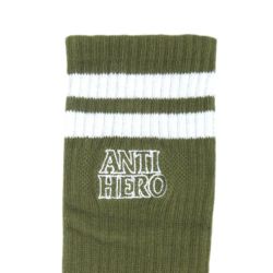 ANTIHERO SOCKS アンチヒーロー ソックス 靴下 BLACK HERO OUTLINE OLIVE/WHITE スケートボード スケボー 4