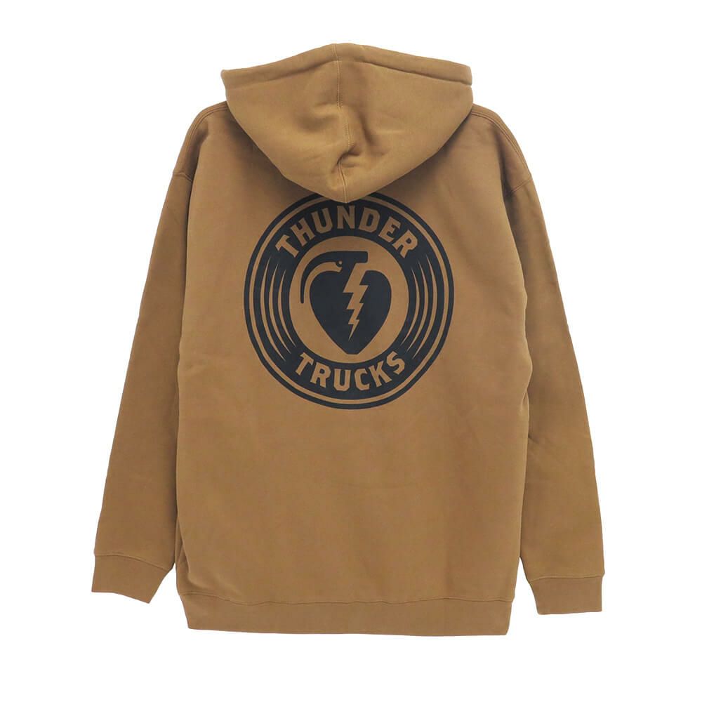 THUNDER HOOD サンダー パーカー CHARGED GRENADE BROWN/BLACK スケートボード スケボー