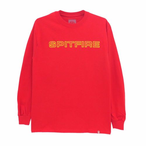 SPITFIRE LONG SLEEVE スピットファイヤー ロングスリーブTシャツ CLASSIC 87 RED/GOLD スケートボード スケボー 