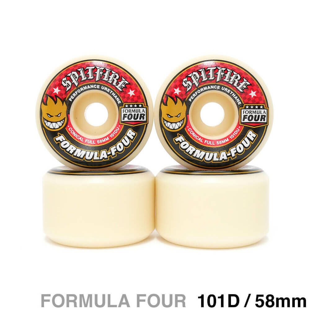 SPITFIRE WHEEL スピットファイヤー ウィール FORMULA FOUR (F4) CONICAL FULL 101D 58mm スケートボード スケボー