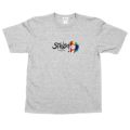 COLOR COMMUNICATIONS T-SHIRT カラーコミュニケーションズ Tシャツ COLOR COMMUNICATIONS x STRUSH WHEELS SCRIPT DRIP WHEEL GREY スケートボード スケボー