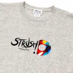 COLOR COMMUNICATIONS T-SHIRT カラーコミュニケーションズ Tシャツ COLOR COMMUNICATIONS x STRUSH WHEELS SCRIPT DRIP WHEEL GREY スケートボード スケボー 2