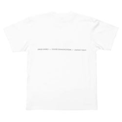 COLOR COMMUNICATIONS T-SHIRT カラーコミュニケーションズ Tシャツ COLOR COMMUNICATIONS x STRUSH WHEELS SCRIPT DRIP WHEEL WHITE スケートボード スケボー 1