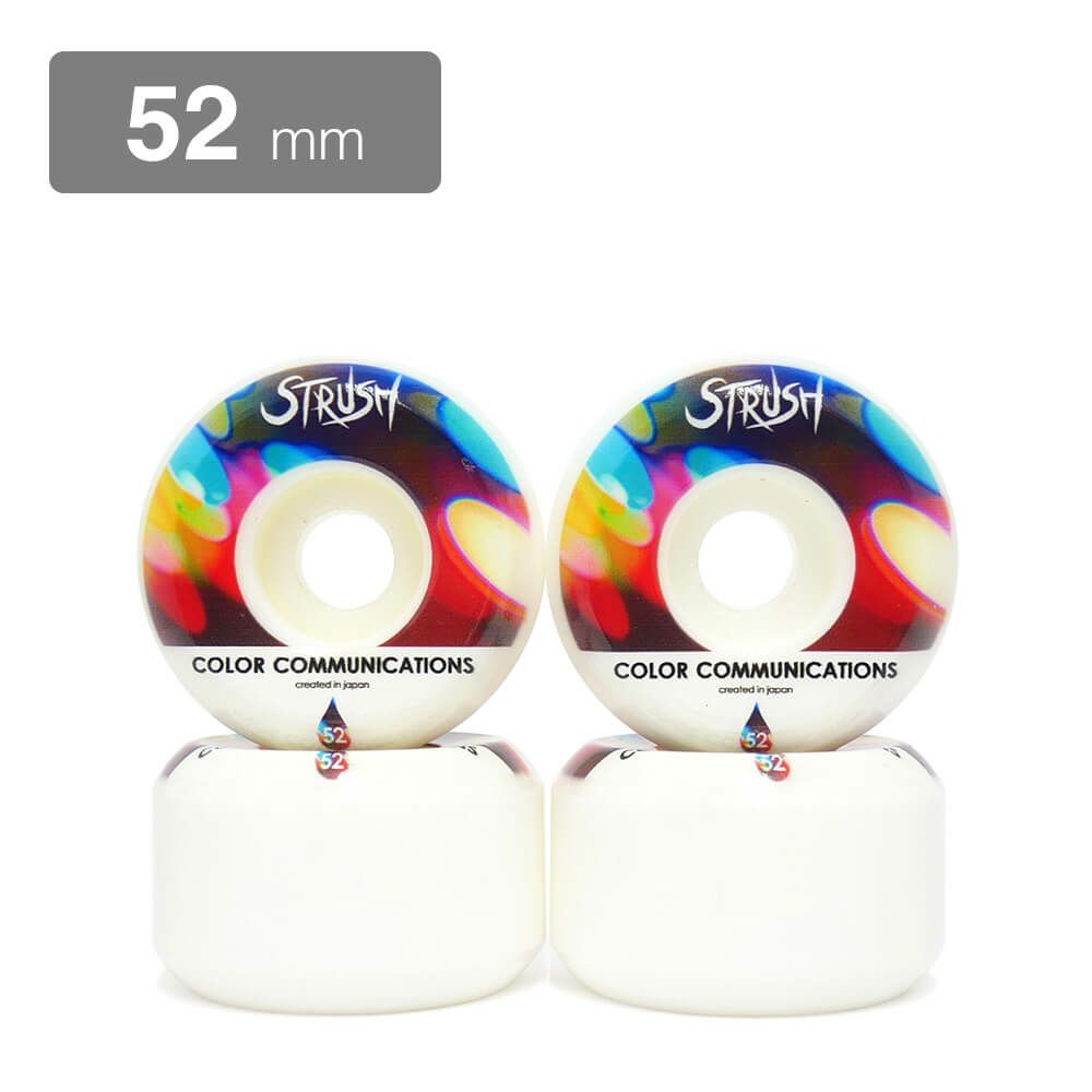 STRUSH WHEEL ストラッシュ ウィール STRUSH WHEELS X COLOR COMMUNICATIONS SCRIPT DRIP CONICAL 52mm スケートボード スケボー