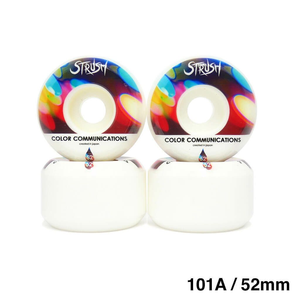STRUSH WHEEL ストラッシュ ウィール STRUSH WHEELS X COLOR COMMUNICATIONS SCRIPT DRIP CONICAL 52mm スケートボード スケボー