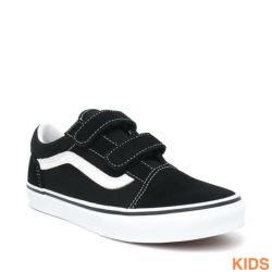 VANS SHOES バンズ シューズ スニーカー（子供用） KID'S OLD SKOOL V BLACK/WHITE（US企画） スケートボード スケボー
