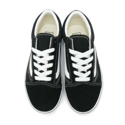 VANS SHOES バンズ シューズ スニーカー KID'S OLD SKOOL 黒/白 BLACK/WHITE（US企画） スケートボード スケボー 1