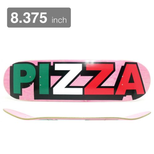 PIZZA DECK ピザ デッキ TEAM TRI LOGO PINK STAIN 8.375 スケートボード スケボー