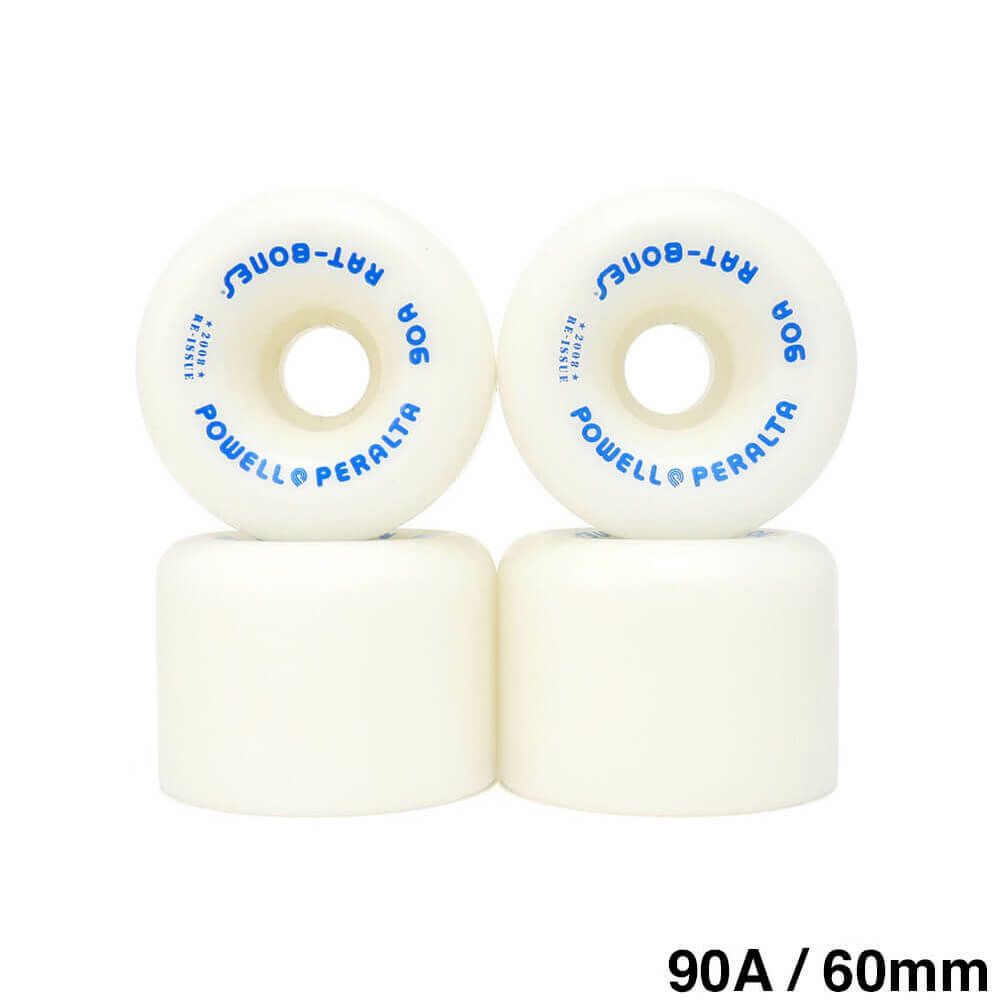 POWELL PERALTA WHEEL パウエルペラルタ ウィール RAT BONES 90A 白 60mm スケートボード スケボー