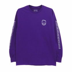 SPITFIRE LONG SLEEVE スピットファイヤー ロングスリーブTシャツ SMOKE CLASSIC SLEEVE PURPLE スケートボード スケボー 1