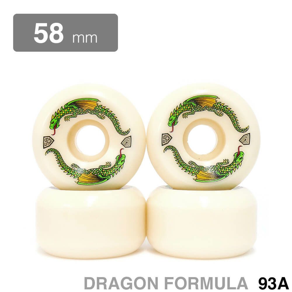 POWELL PERALTA WHEEL パウエルペラルタ ウィール DRAGONS FORMULA（DF）V5 93A GREEN DRAGON 58mm スケートボード スケボー