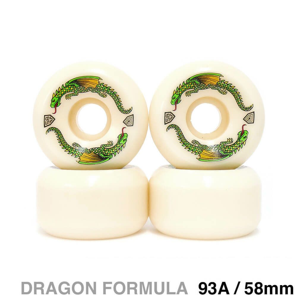 POWELL PERALTA WHEEL パウエルペラルタ ウィール DRAGONS FORMULA（DF）V5 93A GREEN DRAGON 58mm スケートボード スケボー