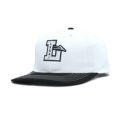 LAKAI CAP ラカイ キャップ LETTERMAN 6 PANEL STRAPBACK WHITE/BLACK スケートボード スケボー