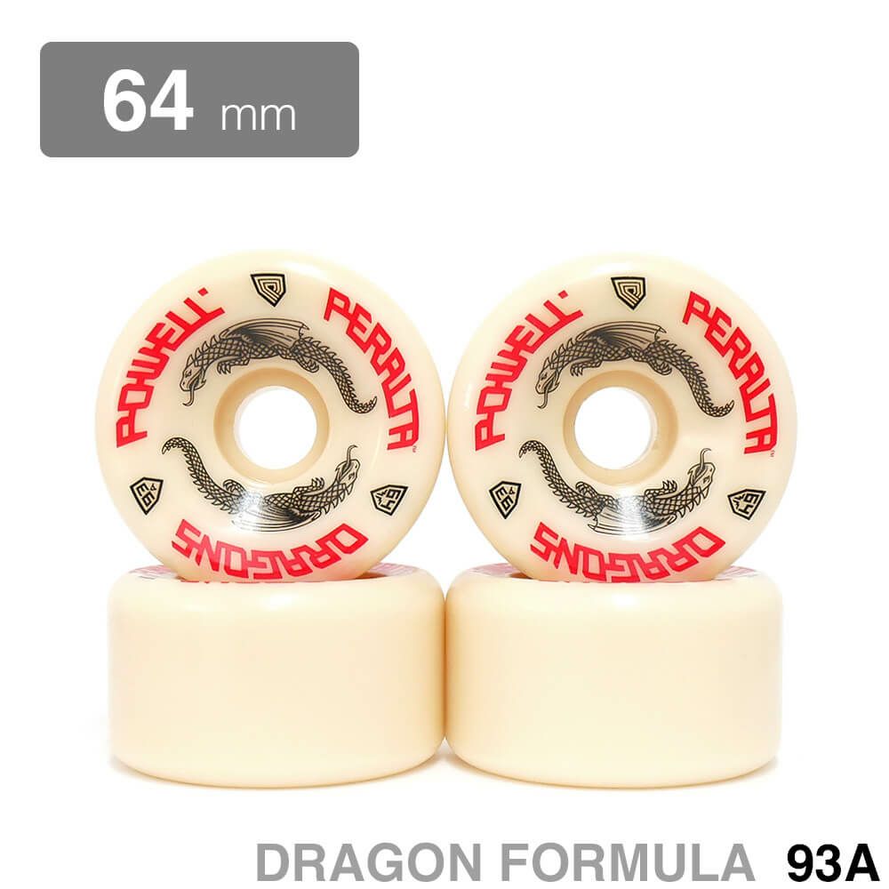 POWELL PERALTA WHEEL パウエルペラルタ ウィール DRAGON FORMULA（DF）93A DRAGONS 64mm x 36mm スケートボード スケボー