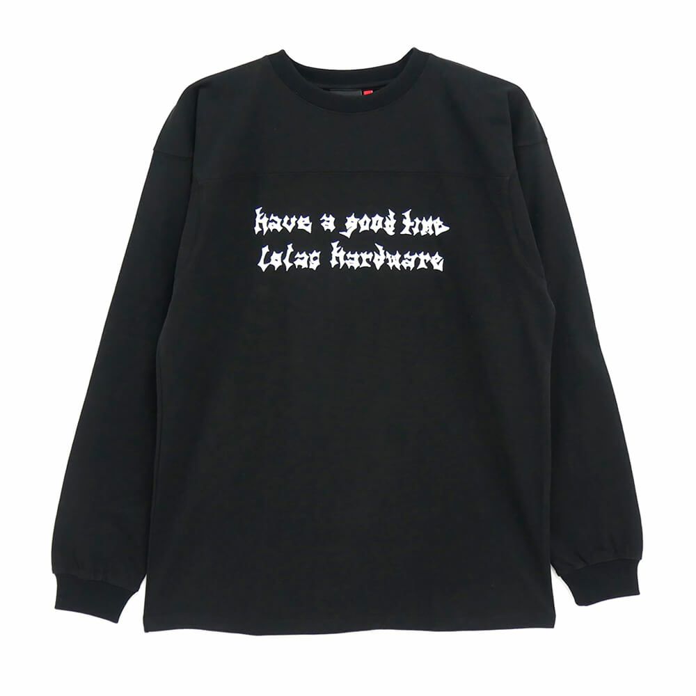 LOLA'S HARDWARE LONG SLEEVE ローラズハードウエア ロングスリーブTシャツ HAVA A GOOD TIME PEACE SYSTEM BLACK スケートボード スケボー