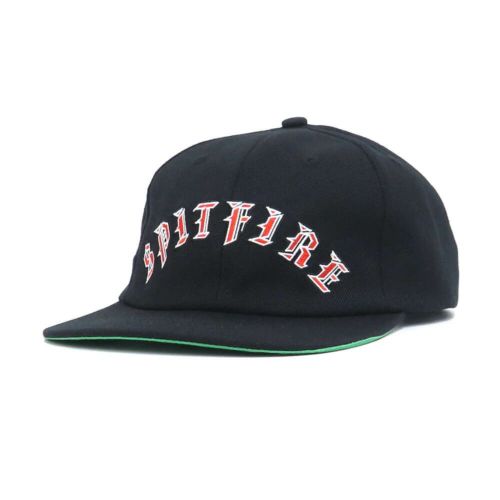 SPITFIRE CAP スピットファイヤー キャップ OLD E ARCH STAPBACK BLACK/RED/GREEN スケートボード スケボー