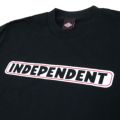 INDEPENDENT T-SHIRT インディペンデント Tシャツ BAR LOGO BLACK スケートボード スケボー 1